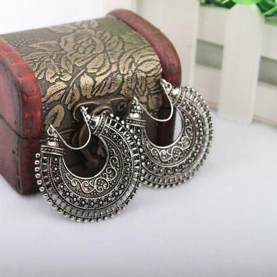 orecchini a cerchio intagliati in argento antico