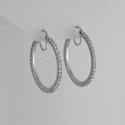 orecchini a cerchio oro bianco 18 kt