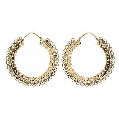 orecchini a cerchio ottone dorato 60 mm