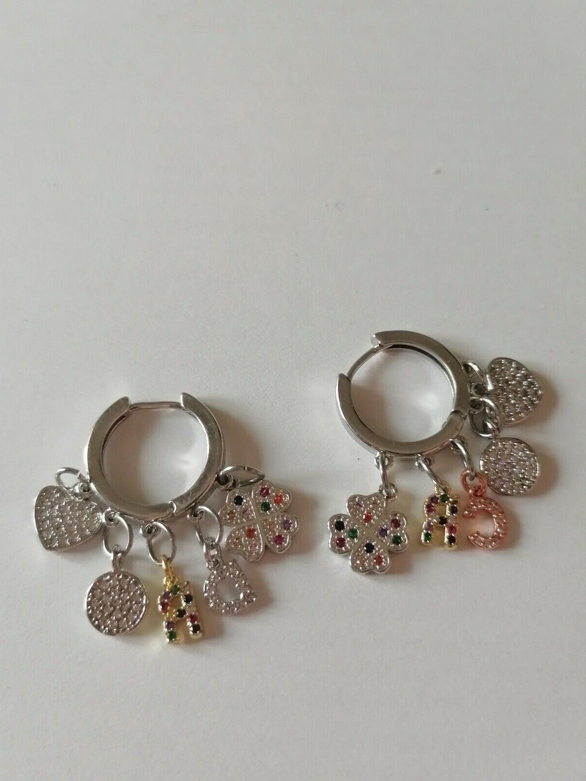 orecchini a cerchio piccolo con pendenti swaroksi