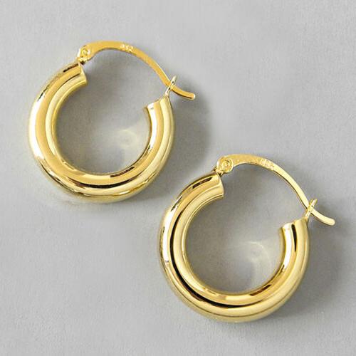 orecchini a cerchio rotondi minimalisti in argento