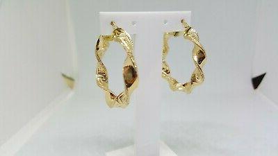 orecchini a cerchio torcion grandi con greca