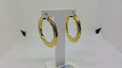 orecchini a cerchio torcion grandi dimensioni oro