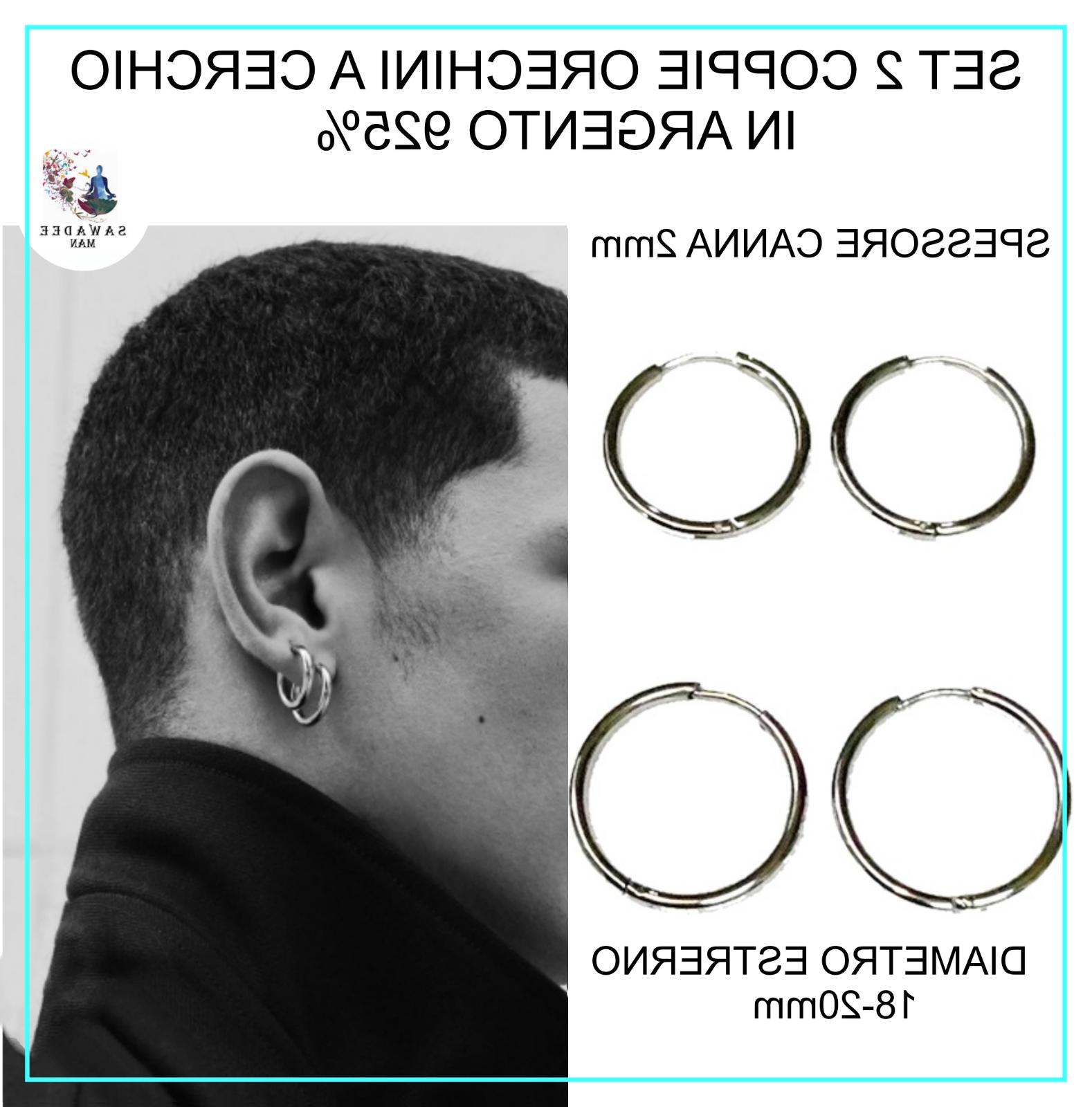 orecchini a cerchio uomo donna argento 925