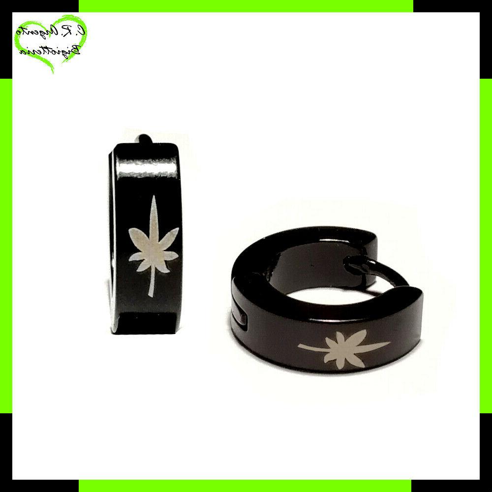 orecchini a cerchio uomo neri piccoli squadrati