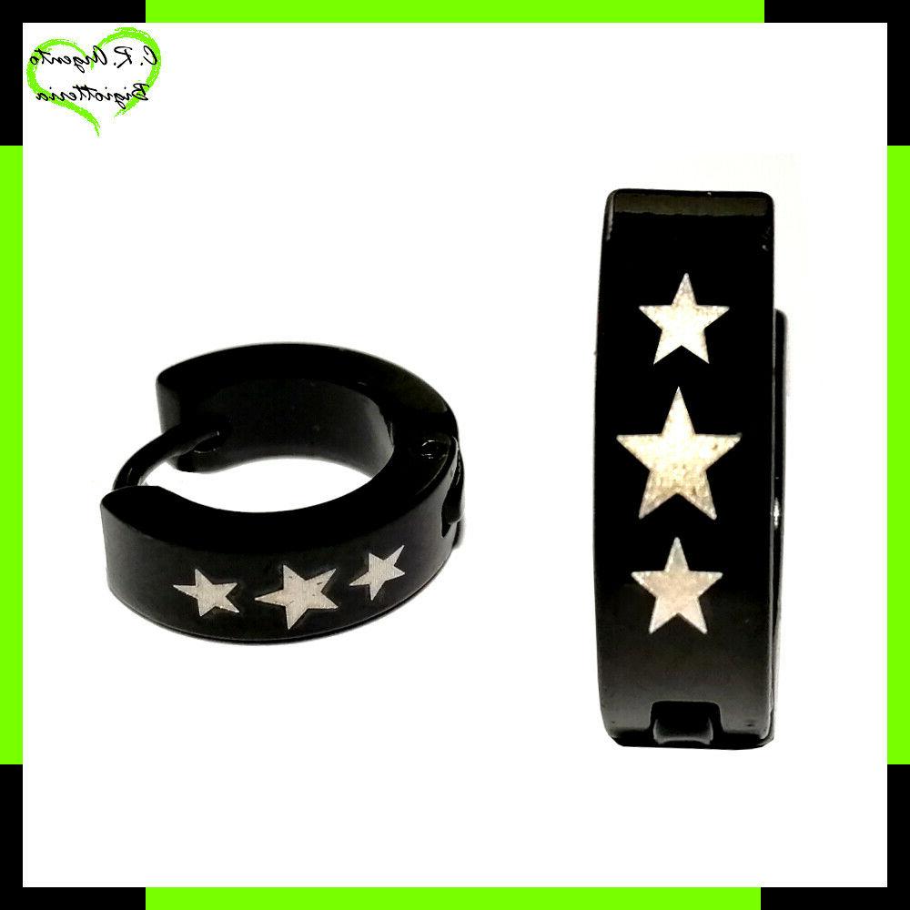 orecchini a cerchio uomo piccoli stelline donna