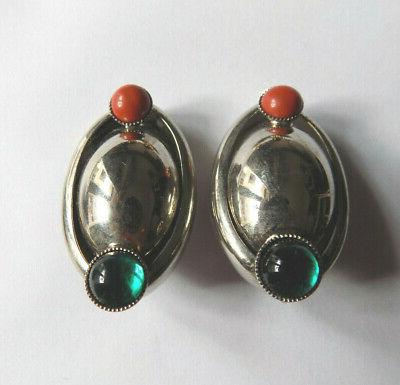 orecchini a clip anni 60 metallo argentato