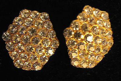 orecchini a clip esagonali tempestati di strass