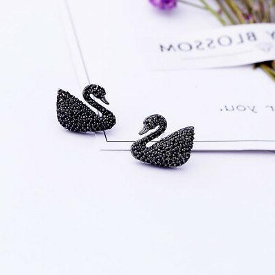 orecchini a farfalla cigno nero 925 argento
