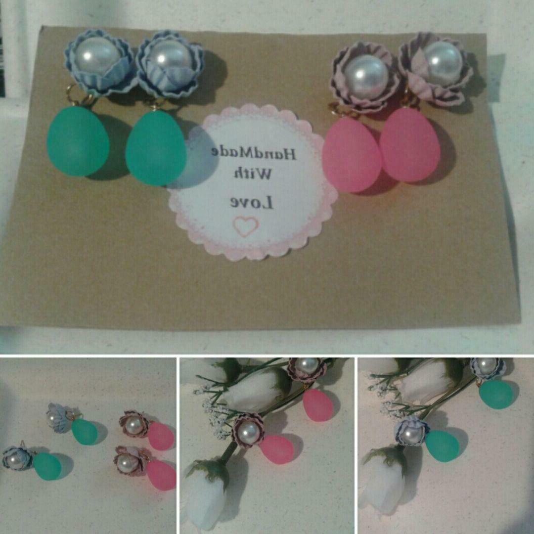 orecchini a fiore con perle a goccia