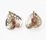 A Foglia Anni '40, Oro Rosa 18k Con Rubini