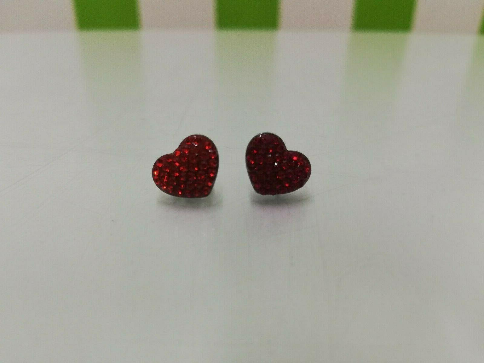orecchini a forma di cuore rosso con