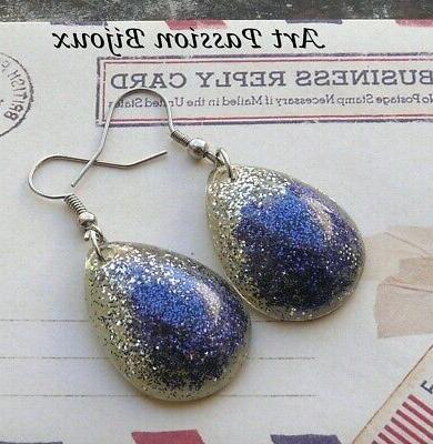 orecchini a goccia in resina ecofriendly gioiello