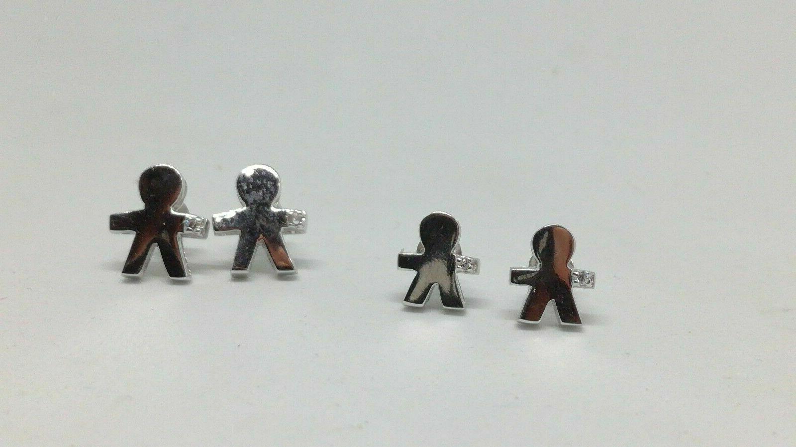 orecchini a lobo bebe bimbo in argento