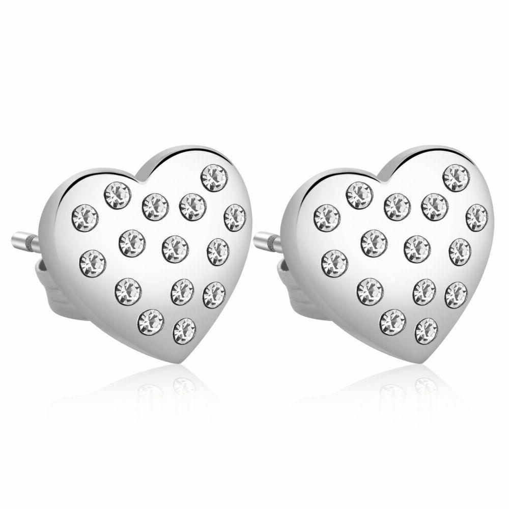 orecchini a lobo donna acciaio cuore sdy26