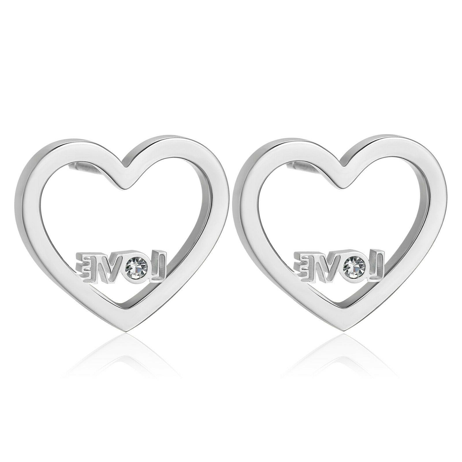 orecchini a lobo donna acciaio spe22 cuore