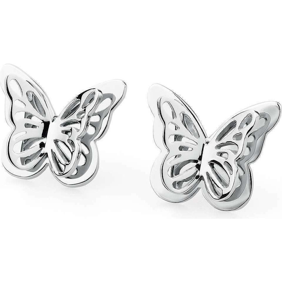 orecchini a lobo farfalle acciaio donna smp21