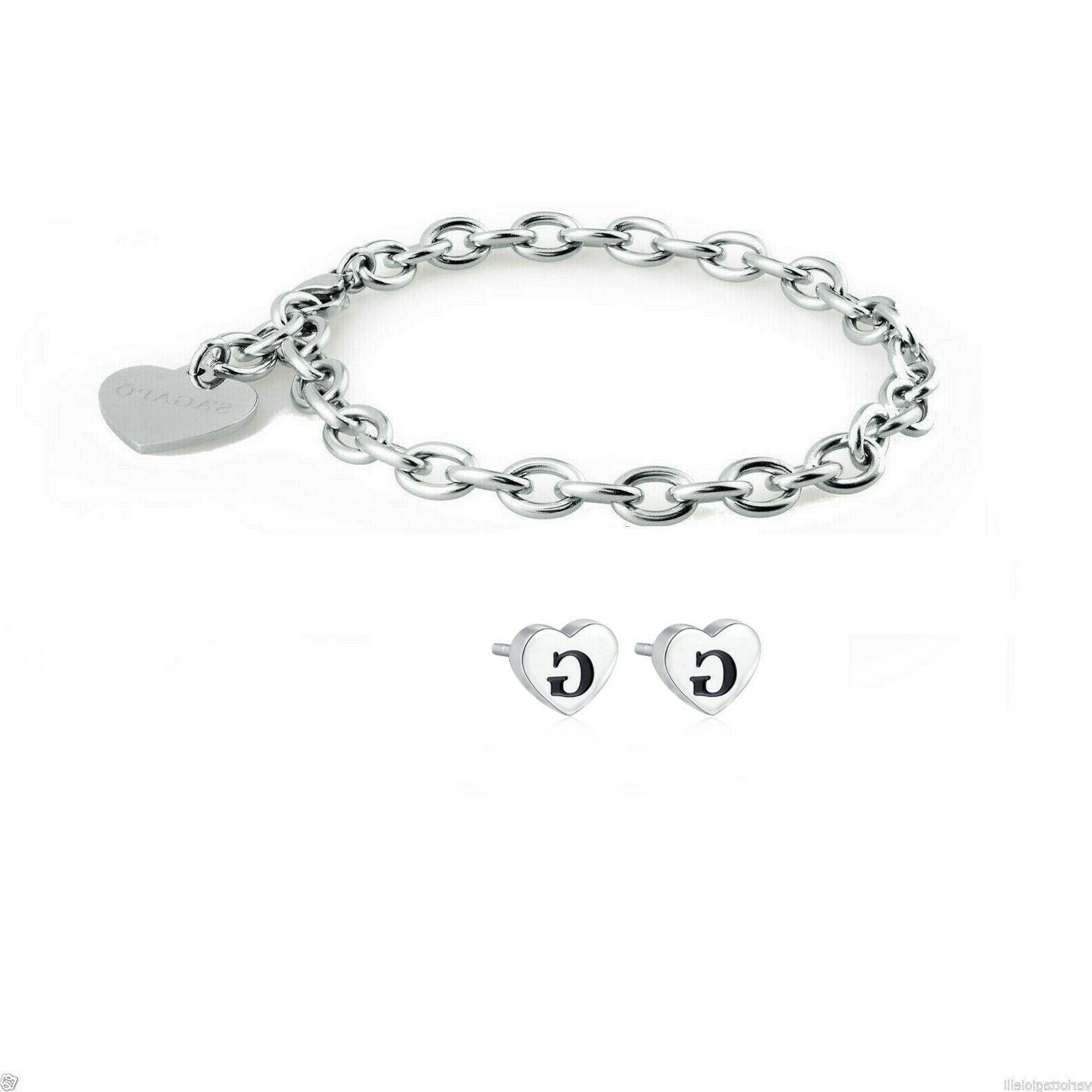 orecchini a lobo lettera g e bracciale