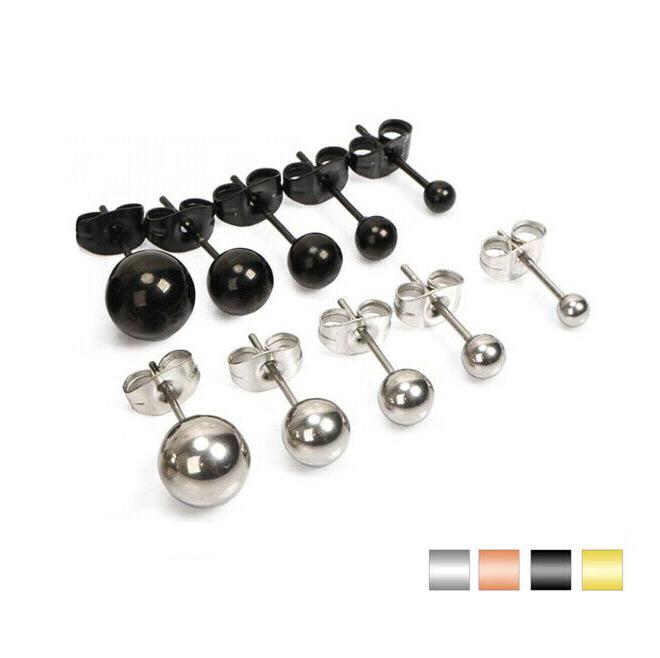 orecchini a lobo nero argento oro rosa