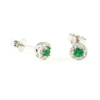 orecchini a lobo oro bianco 18 kt