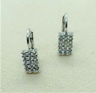 orecchini a lobo oro bianco 18k 750