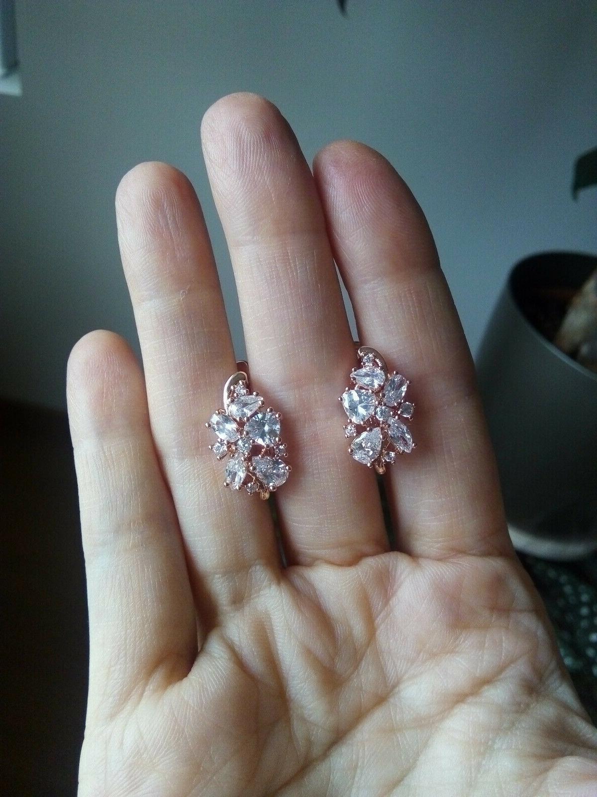 orecchini a lobo placcati oro rosa con