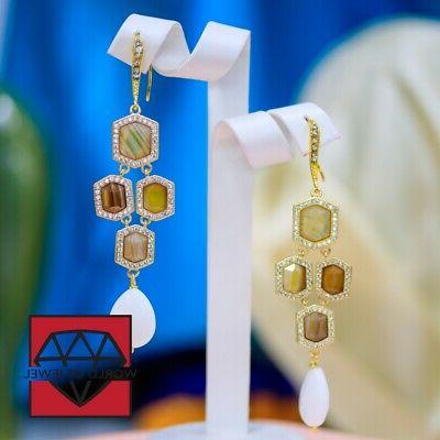 orecchini a monachella di bronzo con zirconi