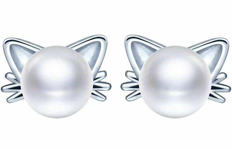 orecchini a perno a forma di gatto