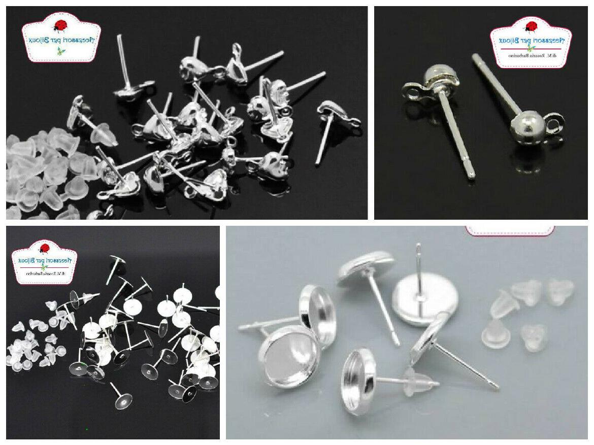 orecchini a perno color argento vedi foto