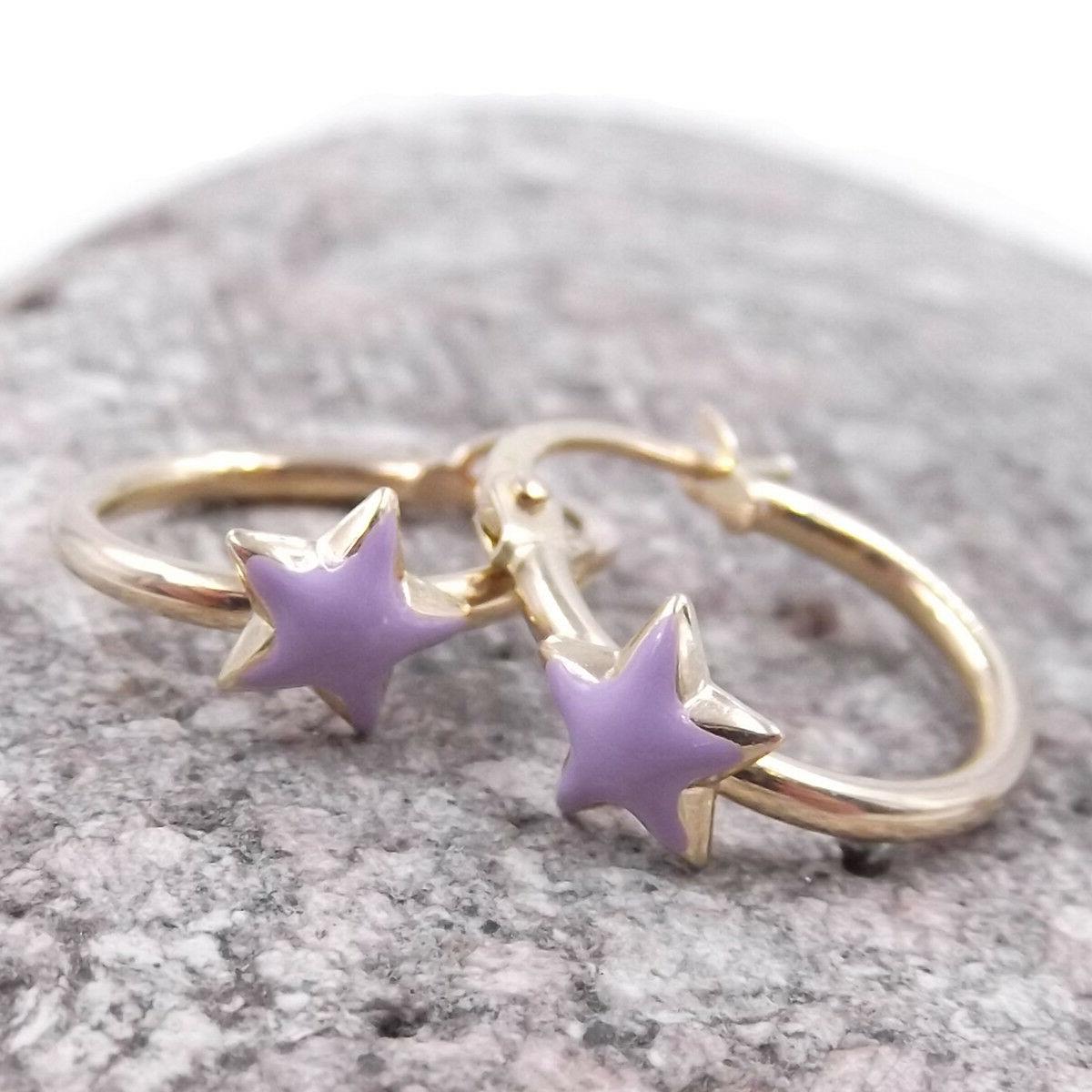 orecchini a stella in oro giallo 14