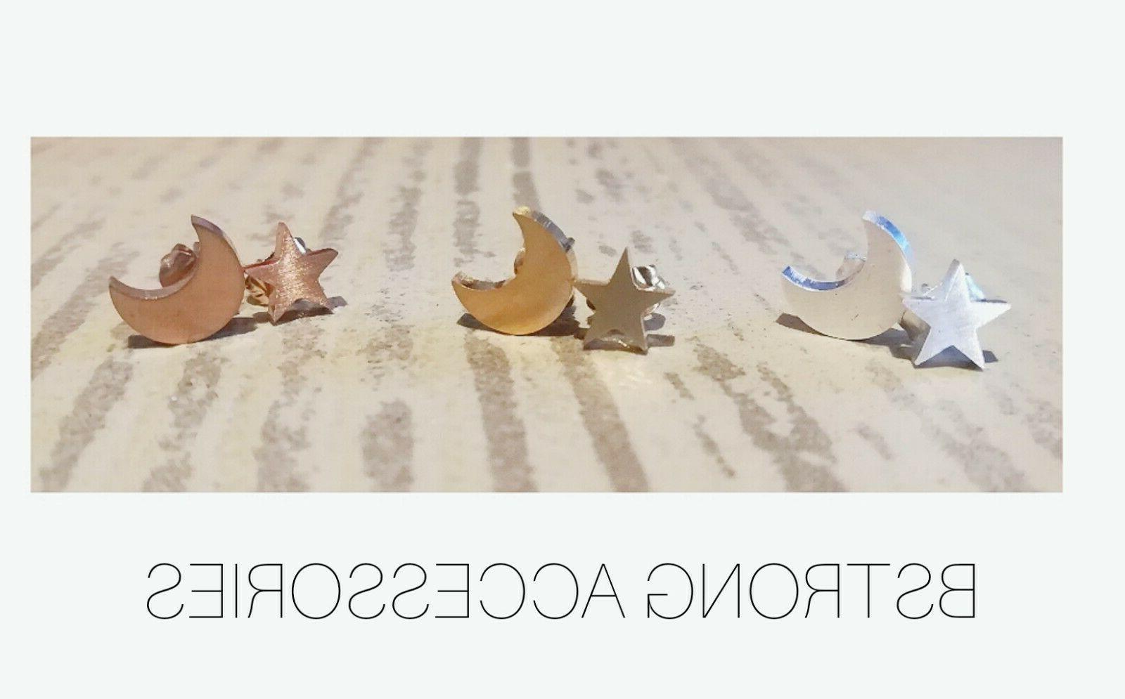 orecchini acciaio inox stella luna universe bstrong