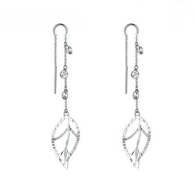 orecchini acciaio pendenti linea leaves of life