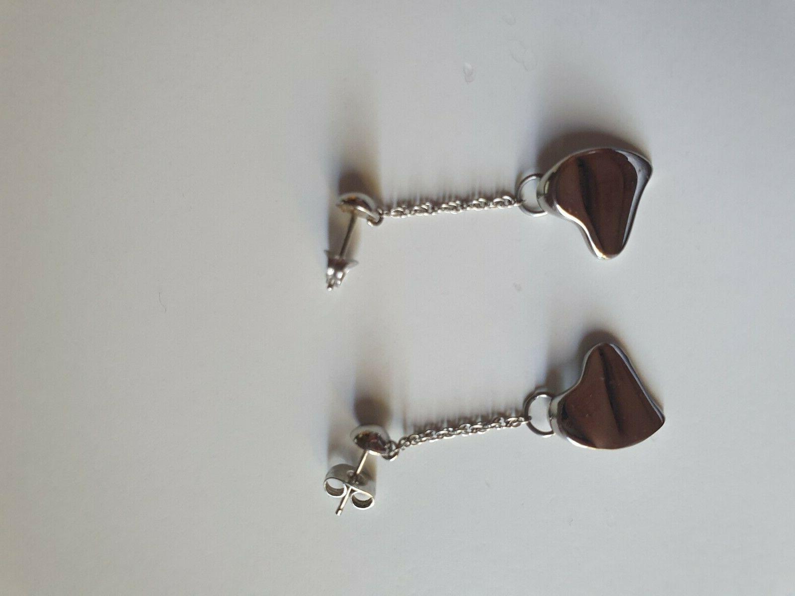 orecchini acciaio quasi nuovi pendenti a forma