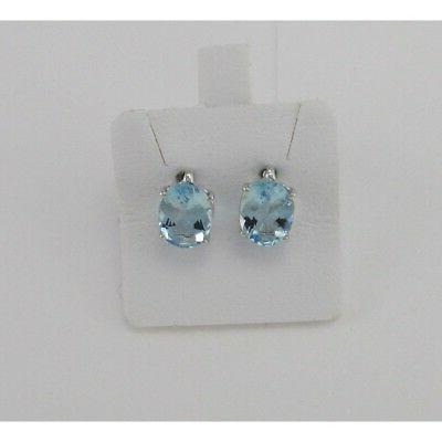 orecchini acquamarina naturale ovale ct 2 00