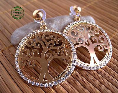 orecchini albero della vita dorati strass ultima