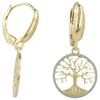 orecchini albero della vita in oro giallo