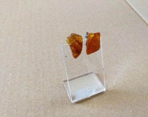 orecchini ambra naturale con clips senza buco