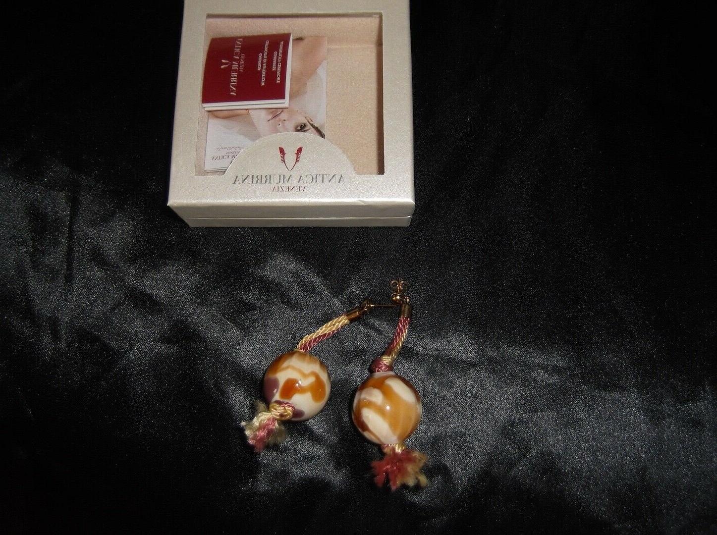 orecchini antica murrina rosa