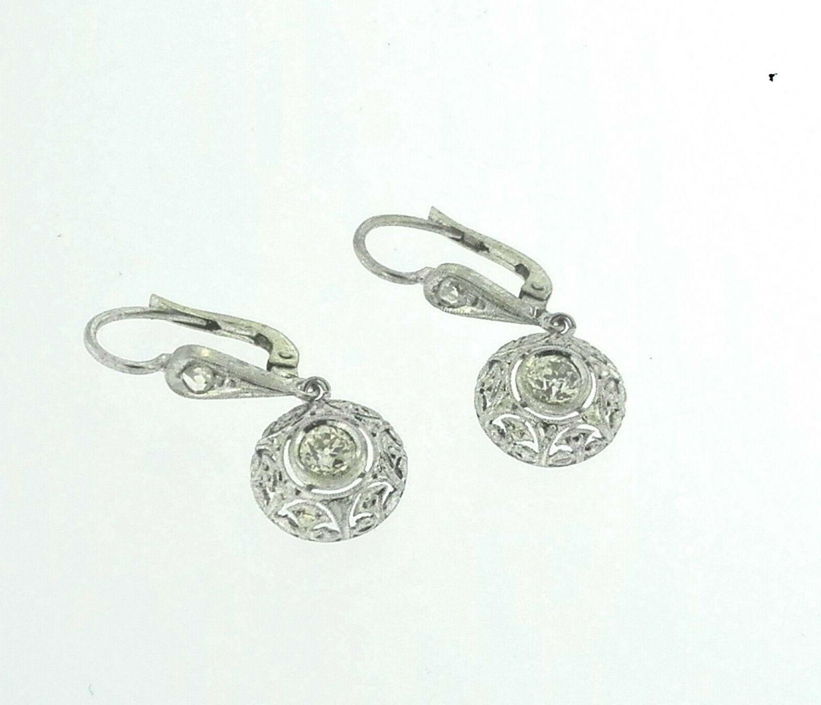 orecchini antichi in oro bianco 18 kt