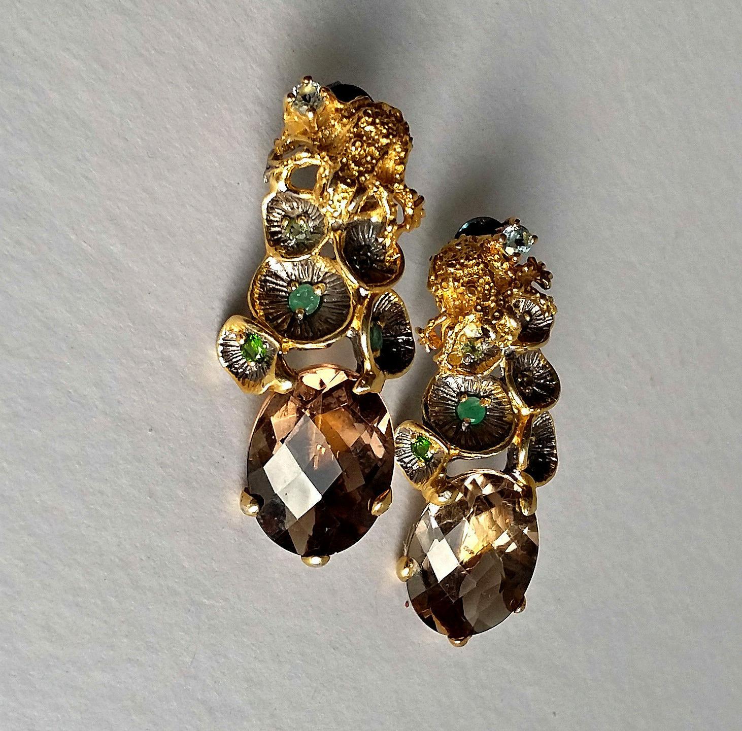 orecchini arg sterling 925 brunito e dorato