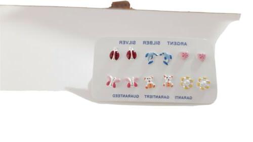 orecchini argento 925 bambina con smalto