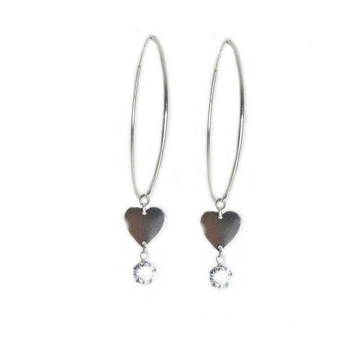 orecchini argento 925 cerchio 50 mm con