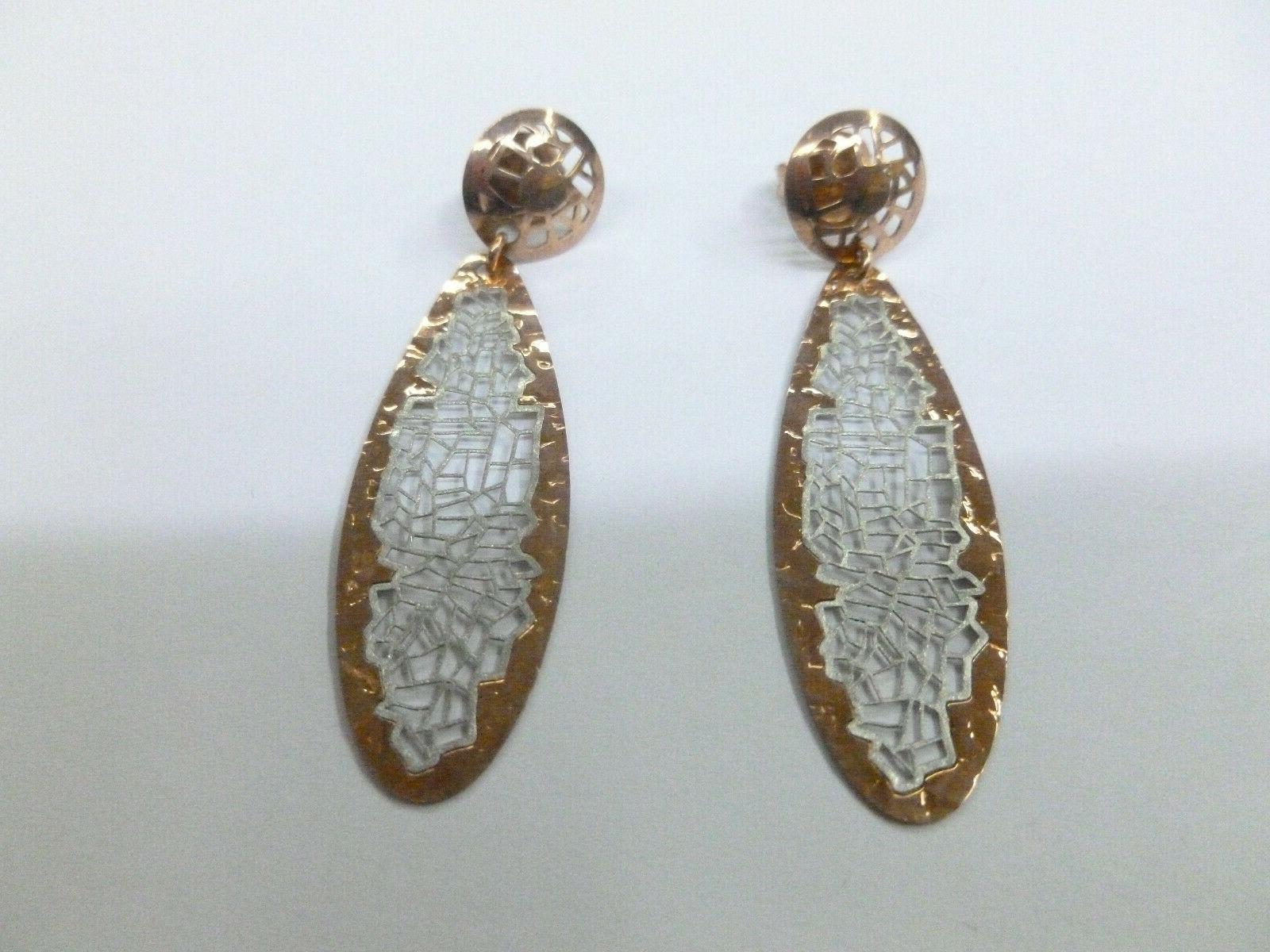 orecchini argento 925 color oro rosa donna