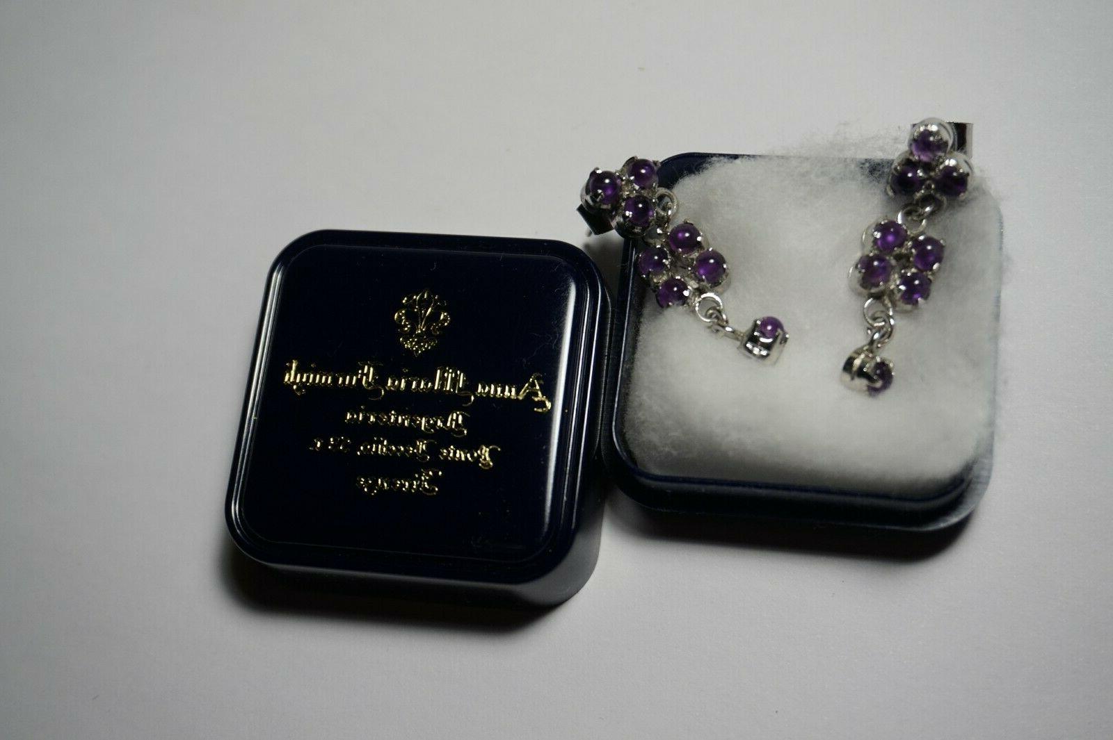 orecchini argento 925 con ametista cabochon