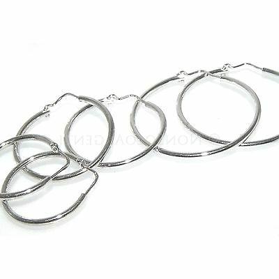 orecchini argento 925 donna cerchio anelle lisce