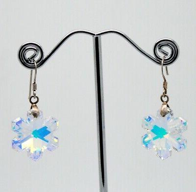 orecchini argento 925 e swarovski fiocco di