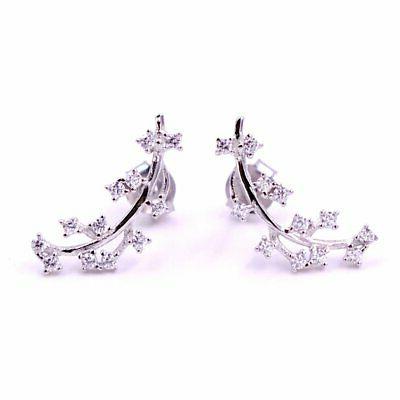 orecchini argento 925 e zirconi bianchi a