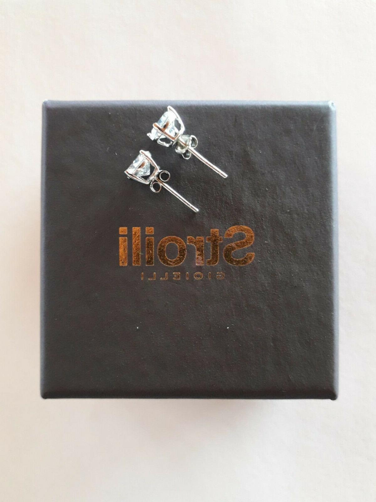 orecchini argento 925 percent con brillante punto