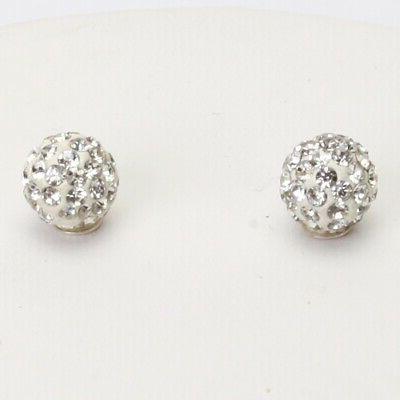 orecchini argento 925 perla pave strass 8