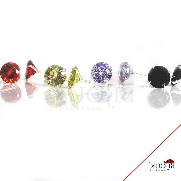 orecchini argento 925 punto luce zircone 7